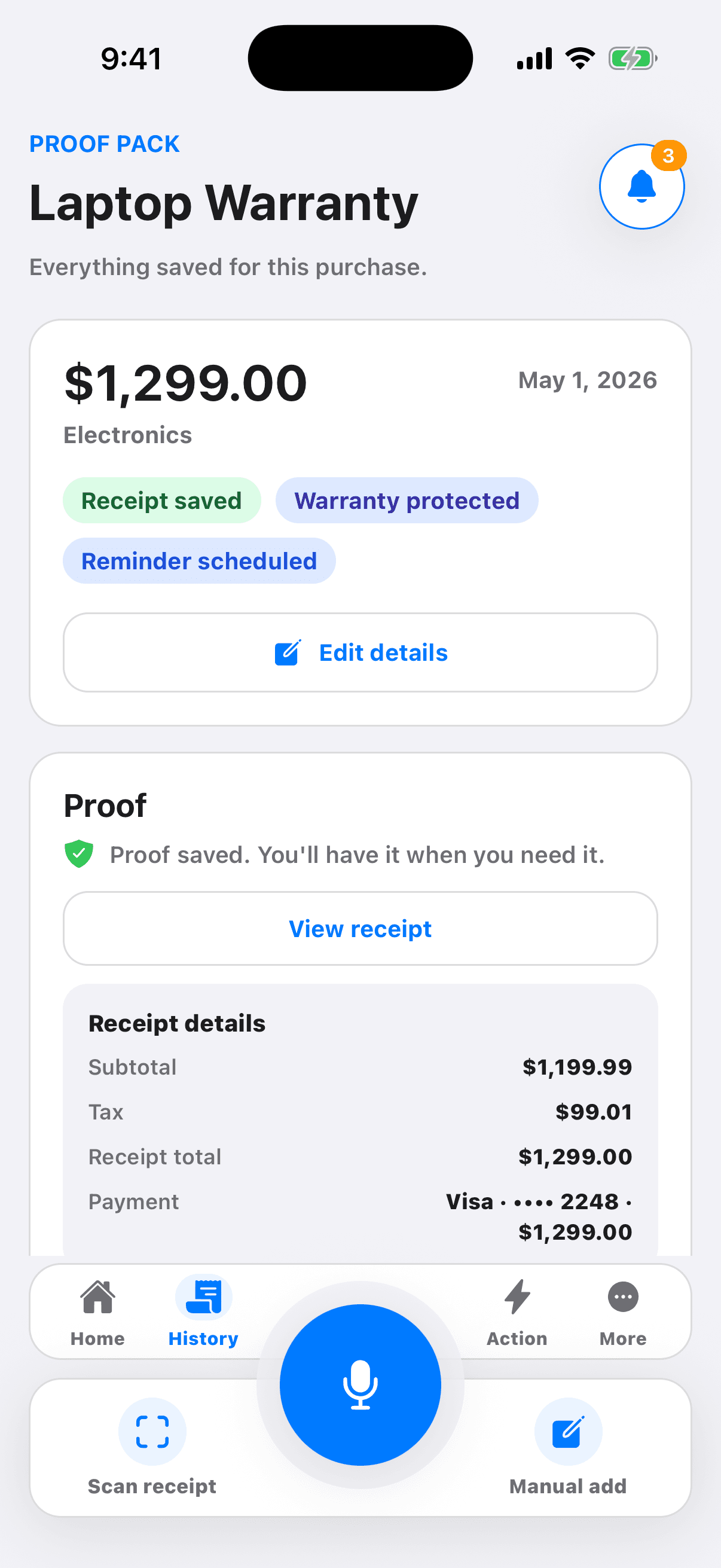 Jareon warranty claim scenario.
